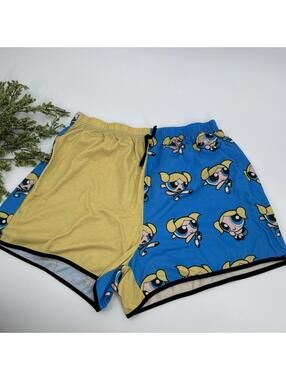 Powderpuff Girls Bubbles Blue Sleep Shorts Size 2XL